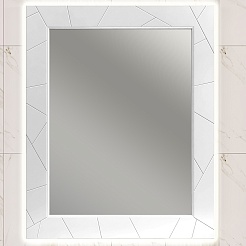 Opadiris Зеркало для ванной Луиджи 80 белое матовое – фотография-1